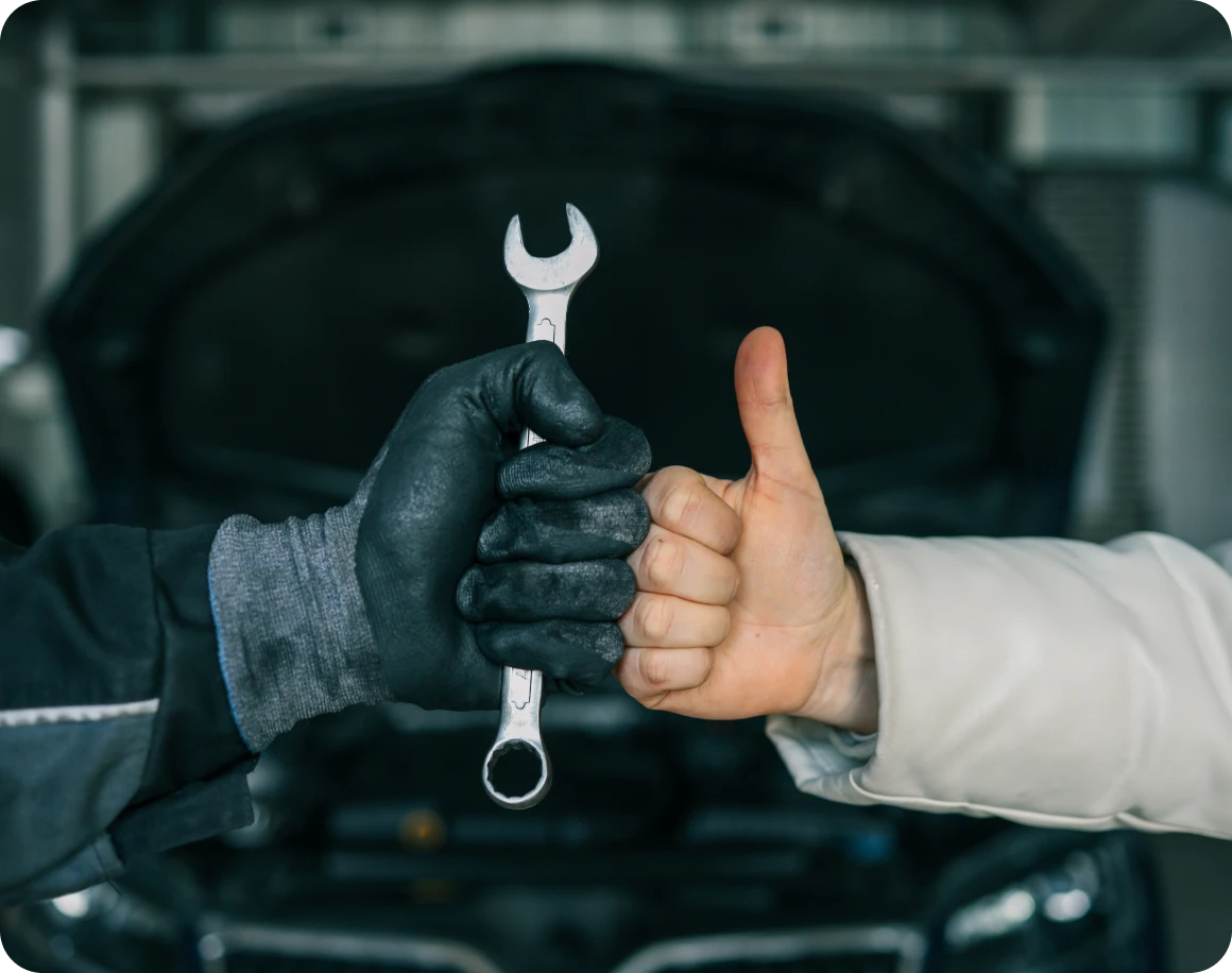 Repair success with handshake and tool